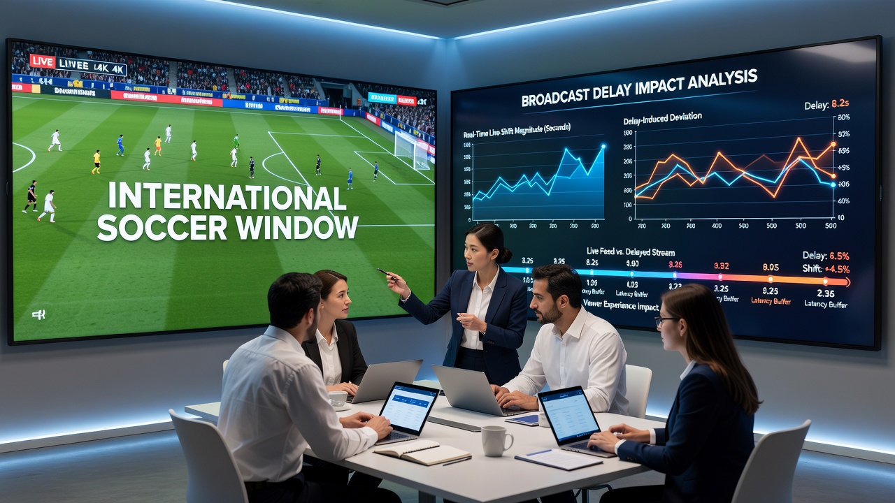 Analyse von Live-Datenströmen und verzögerten TV-Signalen bei einem internationalen Fußballspiel