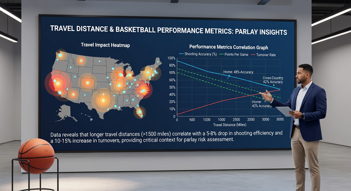 Grafische Auswertung von Reiseentfernungen und Basketball-Statistiken für Wettanalysen