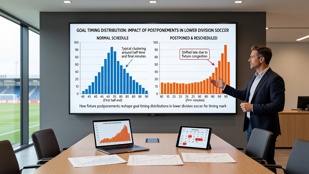 Datenvisualisierung von Torzeitpunkten bei verschobenen Spielen