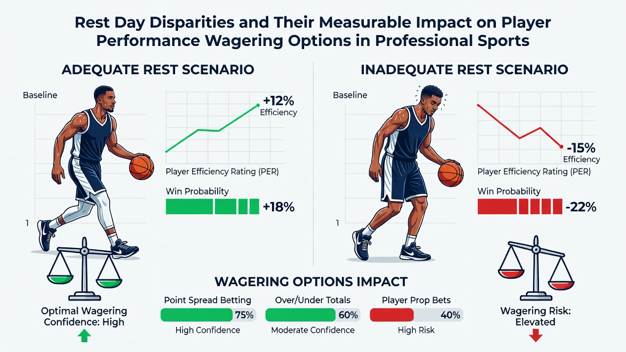 Vergleich von Leistungsdaten bei variablen Ruhetagen und deren Einfluss auf Basketball-Wettlinien