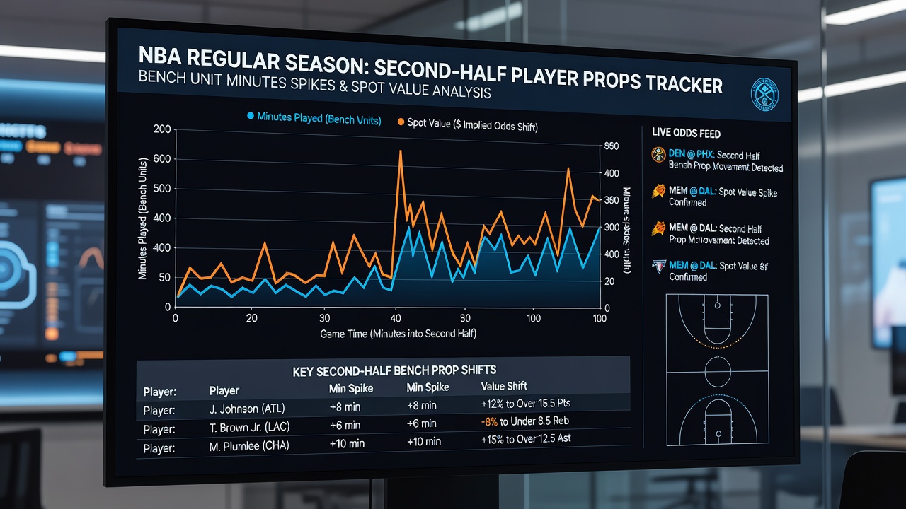 Grafik zur Korrelation von Bankminuten und Prop-Werten in NBA-Regular-Season-Spielen